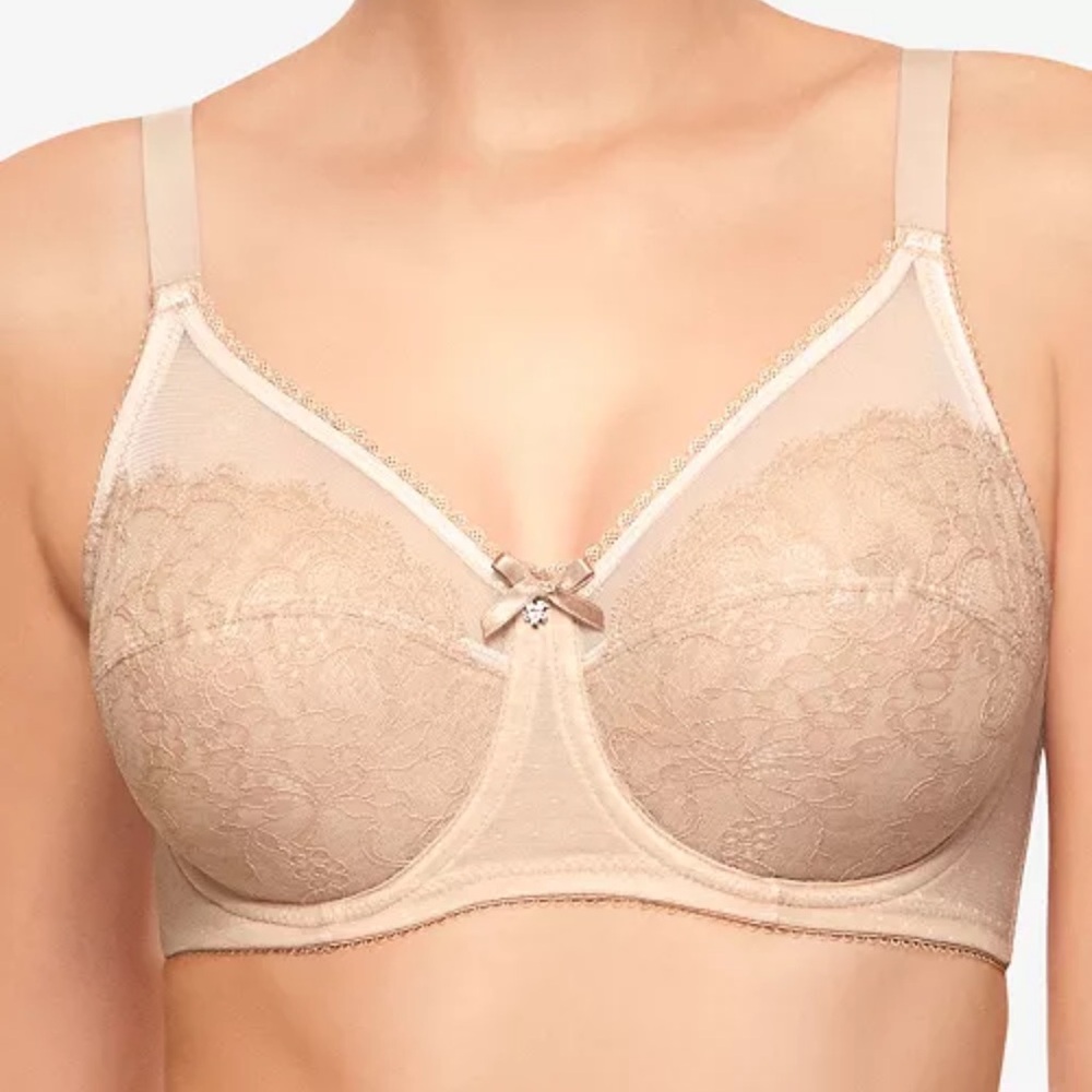Wacoal 34G Retro Chic Full Figure Underwire Bra Tan